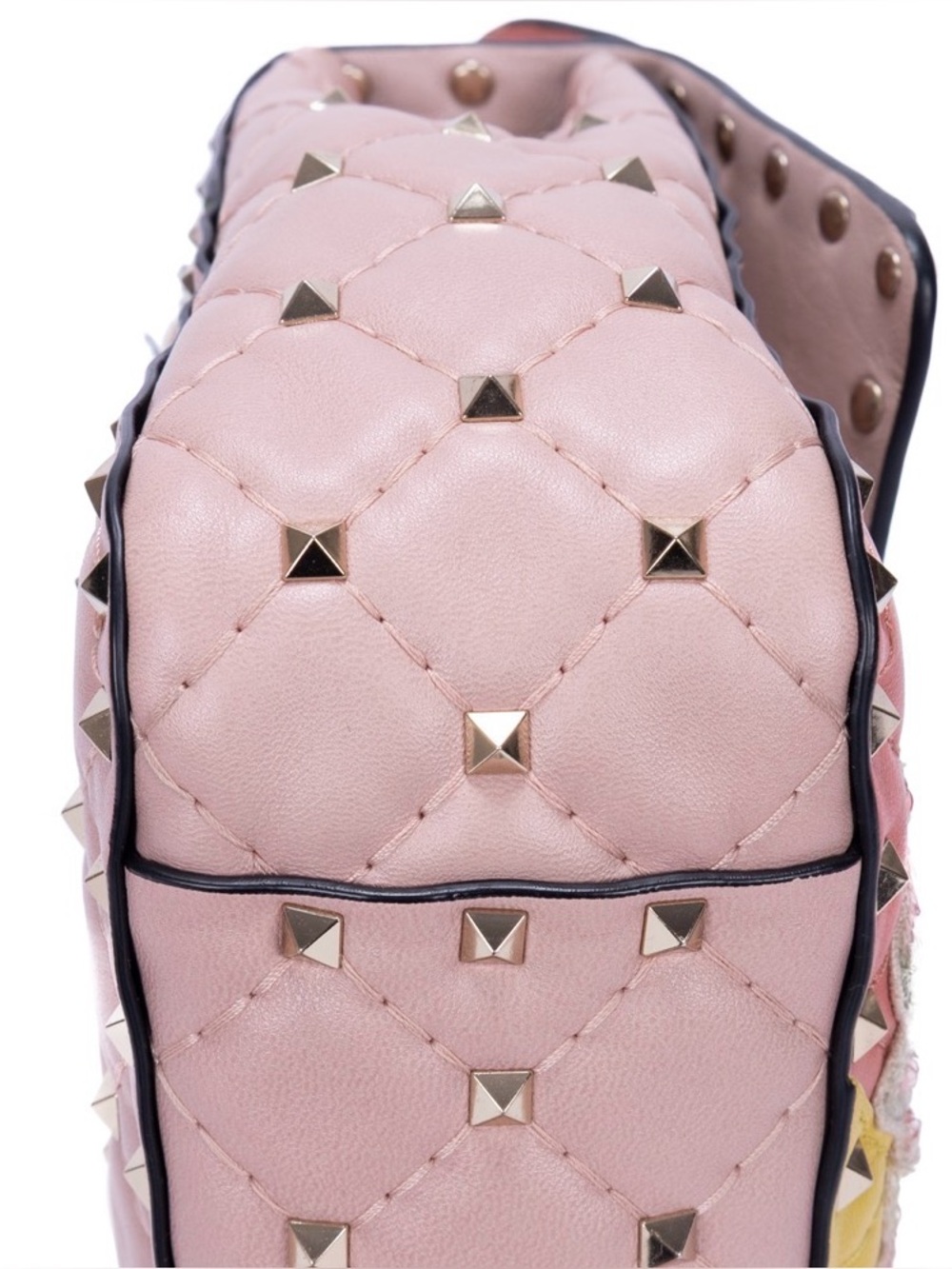 Valentino Garavani Pink Floral Rockstud Spike Crossbody - Picture 9 of 15